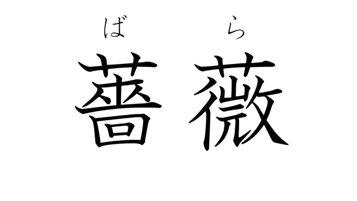 薔薇の漢字の書き方と由来 覚え方 拡大画像あり ハレジョブ